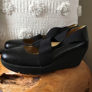 Bussola Wedge Zumaia Black Leather  40/9